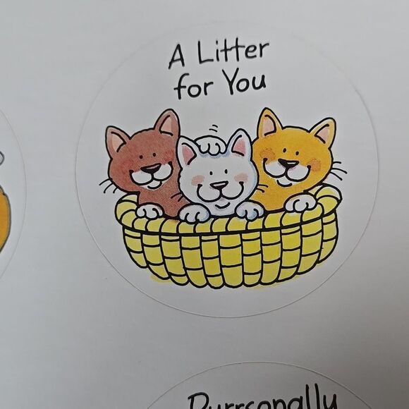 Frazzled Felines 1 Sheet of Cat Stickers Current  1988 Made in USA 6 Total - Picture 4 of 14